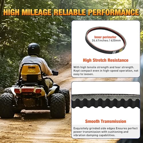 Nilight Drive Belt 669-18-30 Replacement for 4 Stroke GY6 49cc 50cc 139QMB - size: For GY6 49cc 50cc 139QMB, 5PCS