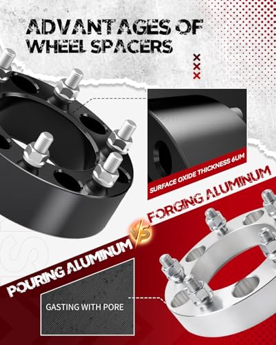 Richeer 2 inch 6x5.5 Wheel Spacers for Silverado Suburban Sierra 1500 - size: 2" 108mm
