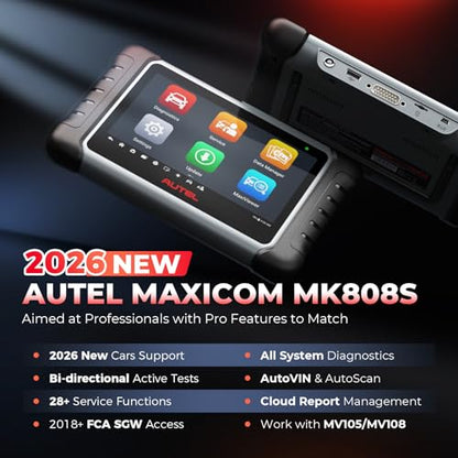 Autel Scanner MaxiCOM MK808S: All Systems Bidirectional OBD2 Scan Tool
