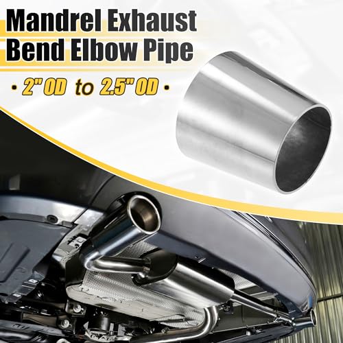 X AUTOHAUX Car Mandrel Exhaust Bend Elbow Pipe 304 Stainless Steel Concentric Reducer 2" OD to 2.5" OD 1pcs - size: 2"-2.5" OD