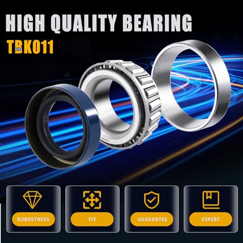 XiKe Trailer Bearings LM11949 LM11910 for 3/4" Axles, 2 Sets - size: LM11949/10 + Seal ID 1.125'', style: Pack 2 Set