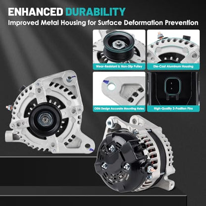 11295 Car Alternator Fit for Chrysler Town & Country 2008-2010 - size: 11295N for Grand Caravan 3.3L 3.8L 08-10