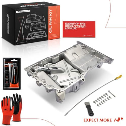 A-Premium 2.0L 2.2L 2.4L Engine Oil Pan Sump with Plug & Bolts - style: Complete Oil Pan Kit