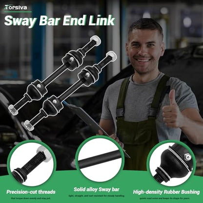 2PC Front Stabilizer Sway Bar End Links for Ford 2009 2010 2011 2012 2013 2014 2015 2016 2017 2018 2019 2020 F-150, 10-2022 F-250 / F-350 Super Duty, 09-2022 F-450 / F-550 Super Duty K750362 - size: K750362 X2