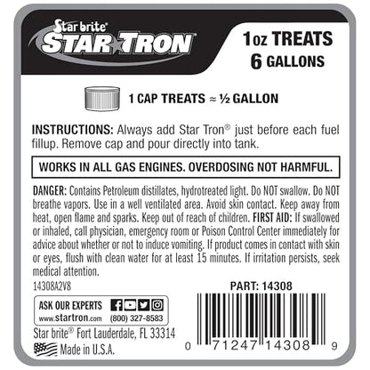 Star Tron Enzyme Fuel Treatment - Gas, Stabilizes Old Gasoline - size: 8 fl oz