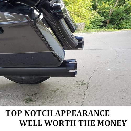 SHARKROAD 4" Slip On Mufflers for 2014-UP Indian Partial Models - color: 4" Black