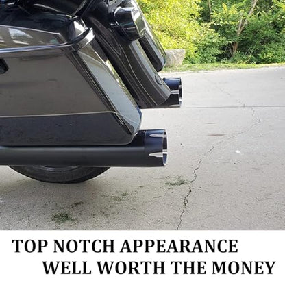 SHARKROAD 4" Slip On Mufflers for 2014-UP Indian Partial Models - color: 4" Black