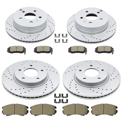 Acinoparts Front (12.64”) and Rear Brake Kit for 2010-2017 GMC Terrain - size: ABK01001