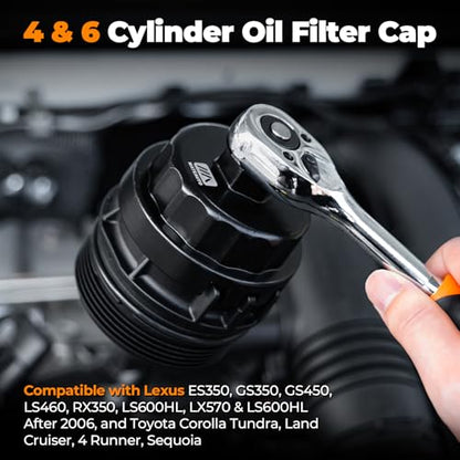 11 Piece Oil Filter Socket Wrench Set