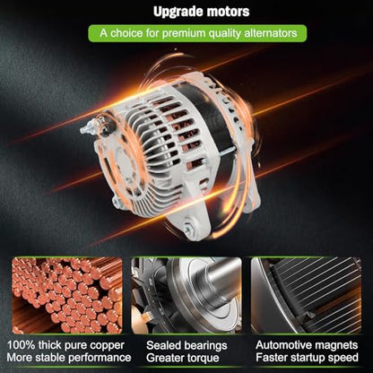SCITOO 110A New Alternator L4 1.6L Fits for Nissan for Versa 2012-2019 - size: Small, style: 11547 Alternator