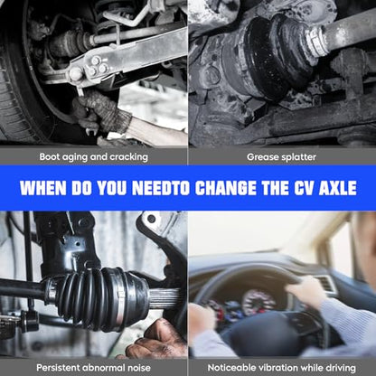 Front Left and Right CV Axle Shaft Assembly Fit for Honda CR-V EX LX SE 2.4 2.4L 2002 2003 2004 2005 2006, Replacement for 66-4206 66-4207, 2 pack Driver & Passenger Side CV Joint Shaft