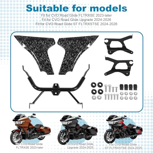 Side Fairing Panel Bracket Kit for Harley CVO Road Glide ST - color: Forge Carbon