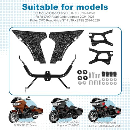 Side Fairing Panel Bracket Kit for Harley CVO Road Glide ST - color: Forge Carbon