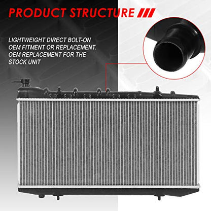 Auto Dynasty Radiator Compatible with 1991-1999 Nissan Sentra AT MT, DPI 1178 Factory Style 1-Row Cooling Radiator, Aluminum Core - style: 91-99 Nissan Sentra AT MT