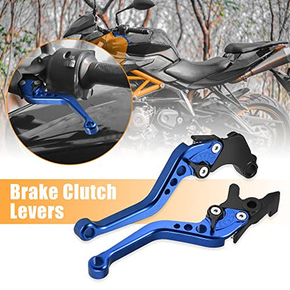 Motoforti Adjustable Brake Clutch Levers for Honda CBR500R 2013-2018 Blue Aluminum Alloy 1 Pair - color: Blue