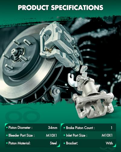 SCITOO 1PC 19-B2855 Rear Passenger Side Disc Brake Caliper With Bracket - size: Rear Passenger[19-B2855]