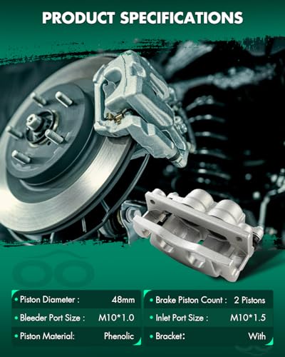 SCITOO 18B5004 18B5005 Front Left & Right Disc Brake Calipers Assembly - size: Front[18B5004 & 18B5005]