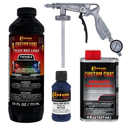 Custom Coat Navy Blue Spray-On Urethane Truck Bed Liner Kit, 1 Quart