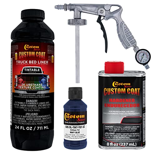 Custom Coat Navy Blue Spray-On Urethane Truck Bed Liner Kit, 1 Quart