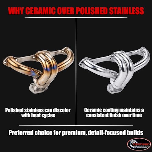 Ceramic Coated Block Hugger Headers for Small Block Chevy SBC 265 283 302 305 327 350 400 Gen 1 V8 Fits 1923–1959 Street Rods Tri-Five Chevys Early Trucks by Certified Automotive Experts - style: Ceramic Coated Block Hugger Headers