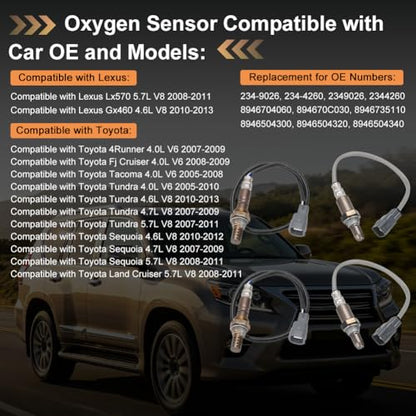 Oxygen O2 Sensor Compatible with Toyota Tacoma Tundra 4Runner Fj Cruiser