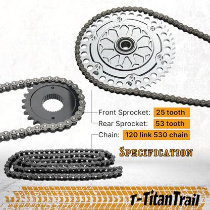 2009-up Touring Belt Drive to Chain Drive Conversion Kit for Harley, Silver - color: Silver