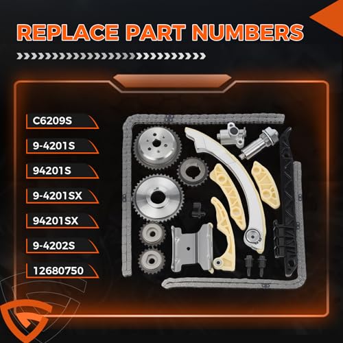 Timing Chain Kit 94201S for Chevy GMC Buick Pontiac Saab Saturn 2.0 2.2L - size: C6209S