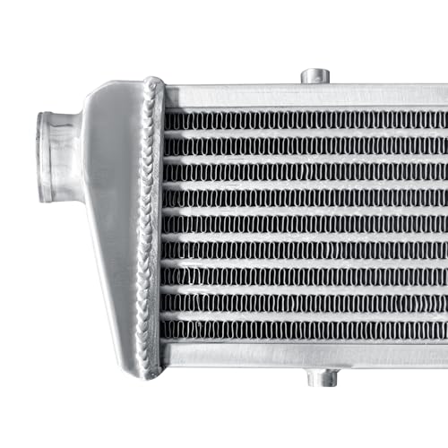 Universal Intercooler 27''x8''x2.7" Front Mount Intercooler 2.2'' Inlet and Outlet Aluminum Turbo Intercooler Direct Replacement for Any Turbo Charger system - size: 27''x8''x2.7" 2.2''