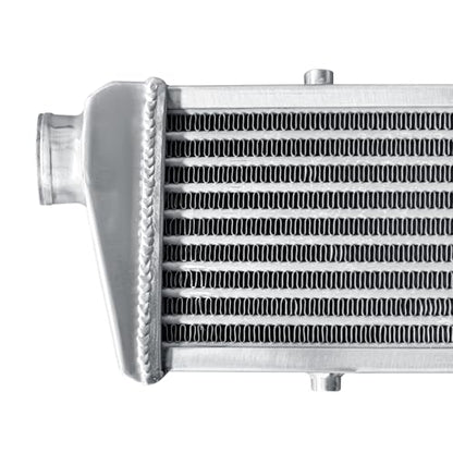 Universal Intercooler 27''x8''x2.7" Front Mount Intercooler 2.2'' Inlet and Outlet Aluminum Turbo Intercooler Direct Replacement for Any Turbo Charger system - size: 27''x8''x2.7" 2.2''