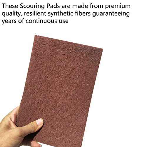 Premium 10 Pack 6" x 9" General Purpose Scuff Pads - Scuffing, Scouring, Sanding, Paint Primer Prep Adhesion Scratch - Surface Preparation Automotive Car Auto Body Woodworking Wood (Brown) - color: Brown