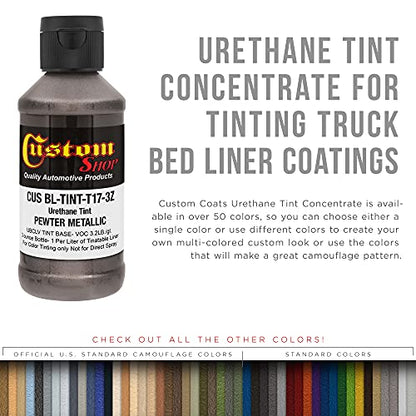 Custom Coat 3 Ounce, Pewter Metallic, Bed Liner Tint Concentrate - color: Pewter Metallic, size: 3-Ounce (Pack of 1)