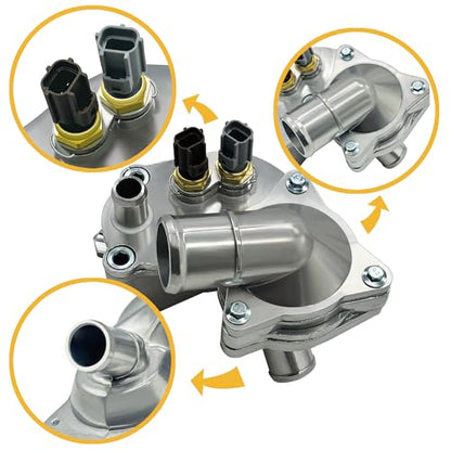 Aluminum Thermostat Housing Upgrade Compatible with 2001-2005 Ford Explorer