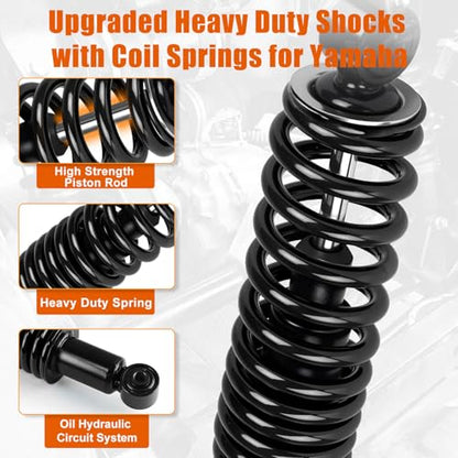 MOSNAI Heavy Duty Golf Cart Rear Shocks for Yamaha G14 G16 G19 G20 G22 G29 - color: Black