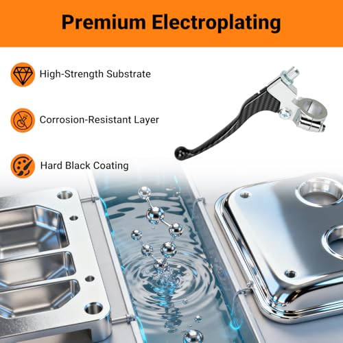 FVRITO Mini Bike Left Clutch Brake Handle Lever Compatible with Predator 196cc 212cc Coleman CT200U CT200U-EX BT200X CT100U CC100X Minibike CRF50 SSR125 XR80 XR70R 50cc 110cc 125cc Pit Dirt Bike Parts - color: Imitation Carbon Fiber Black