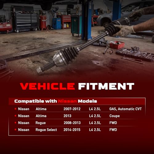 Betthand 666264 Front CV Axle Fit for Nissan Altima 07-12 Auto CVT Trans - size: 666264
