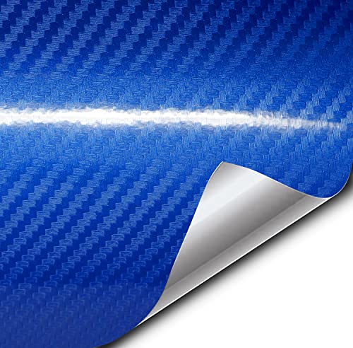 VVIVID Epoxy High Gloss Carbon Vinyl Automotive Wrap Film DIY Easy to Install No Mess (1.5ft x 5ft, Blue) - color: Blue, size: 1.5ft x 5ft