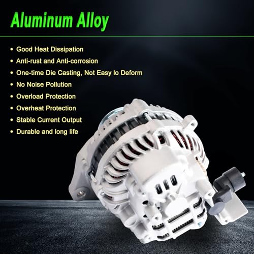 80A Alternator Compatible with 2006-2011 Civic 1.8L L4 - size: 2006-2011 Civic 1.8L