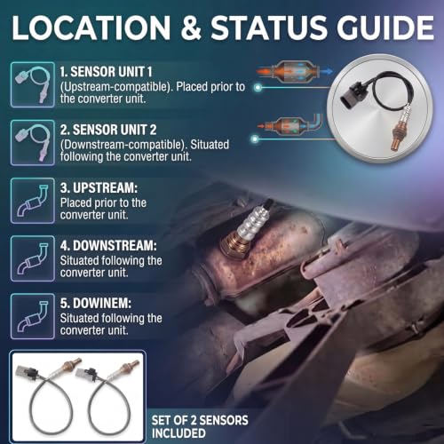 BBTO 4 Pcs Oxygen O2 Sensor Upstream Downstream Compatible with Chevy Compatible with GMC 4.3 5.3 6.2L Replace 234-4940 234-4974 12643708 12657188