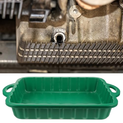 23.5" Oil Drain Pan for Car, Heavy Oil Change Collector Pan Leakproof - color: Green