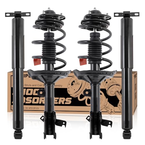 KUIPERAUTO Front and Rear Complete Struts Coil Spring Assembly 172537 172536 437316 Compatible with 2005-2007 Honda Odyssey FWD Models ONLY Replacement Shock Absorbers - size: 4x Front+Rear Struts, style: 2005-2007