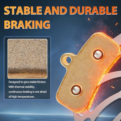 JFG RACING Electric Dirt Bike Front&Rear Brake Pads for Surron LBX,1 Pcs - color: Gold, size: 1
