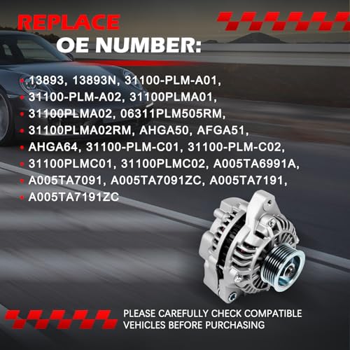 New 13893 Alternator for Civic 1.7L 2001-2005/EL 2001-2005 1.7L - size: 13893