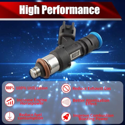 Set of 6 Fuel Injectors 0280158055 FJ10686 CM5147 FJ818 Replacement - size: 0280158055