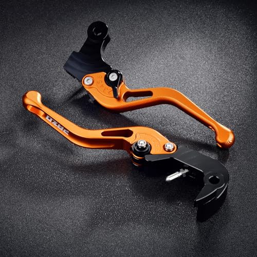 PAZO CNC 3D Texture Motorcycle Brake Clutch Levers - Grey, Compatible with KTM 390 Duke RC390 (2013-2023), 390 Adventure (2020-2024), 200 Duke RC200 (2014-2025), Adjustable 6063 Aluminum Handle - color: Gray