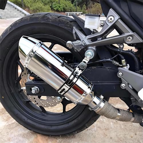PACEWALKER Motorcycle Slip On Muffler, 1.5-2", 38-51mm Inlet, Plating - size: Plating