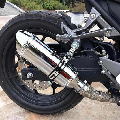 PACEWALKER Motorcycle Slip On Muffler, 1.5-2", 38-51mm Inlet, Plating - size: Plating