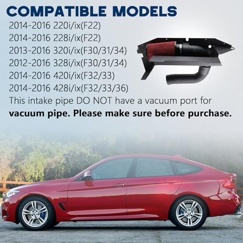 Cold Air Intake Compatible With BMW F22 220i 228i/F30 F31 F34 320i 328i /F32 F33 420i 428i 2012-2016 N20/N26 2.0T - size: For 2012-2016 BMW F22/F30/F31/F34
