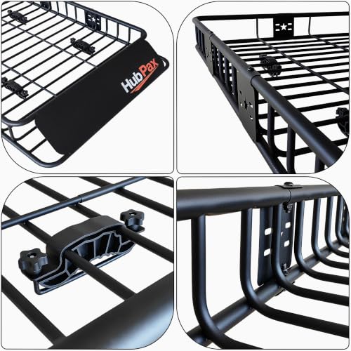 Roof Mount Cargo Carrier Basket & 20 Cu Ft. Waterproof Cargo Bag - size: 20 Cubic feet