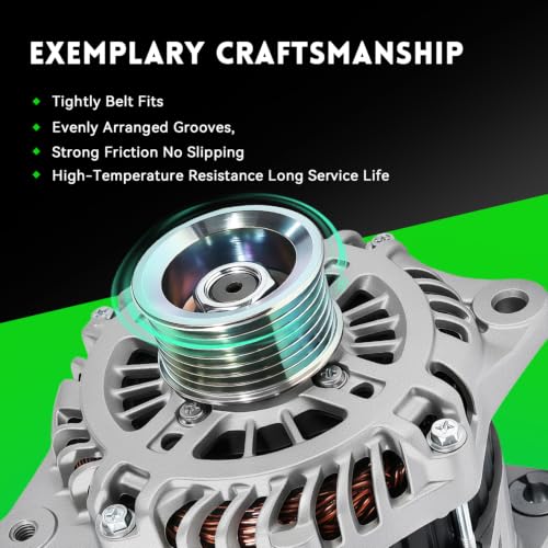 130A Alternator V6 3.5L Compatible with Nissan Altima 2007-2010, Murano 2009-2014, Maxima 2009-2010, Quest 2011-2017, Replace# 11341N, 23100-1AA1A, 23100-JA11A, 213-9665, 334-2778 - size: 11341N