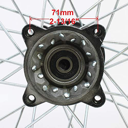 12" Steel RED Rear Rim Wheel Disk Brake Apollo SSR 125cc XR CRF Dirt Pit Bike Chines Made Dirt Bikes 12mm Shaft - color: Steel Red, size: 12"